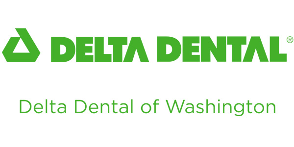 The delta dental logo in green, with a stylized tooth design above the text "delta dental" and the phrase "delta dental of Spokane" below it.