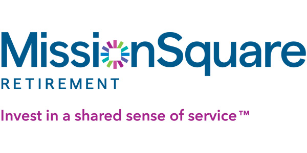 Logo of Spokane Transit mission square retirement featuring blue and grey text with a graphic element emphasizing the word 'mission' alongside the tagline 'invest in a shared sense of service.'