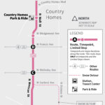 Map showing the snow detour for Rotue 124