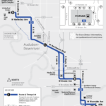 Map showing the snow detour for Route 22