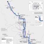 Map showing the snow detour for Route 23