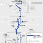 Map showing the snow detour for Route 34