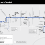 Map showing the snow detour for Route 35