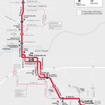 Map showing the snow detour for Route 4