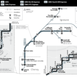 Map showing the snow detour for Routes 6, 66, 61, 662, 663, & 664