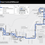 Map showing the snow detour for Route 94