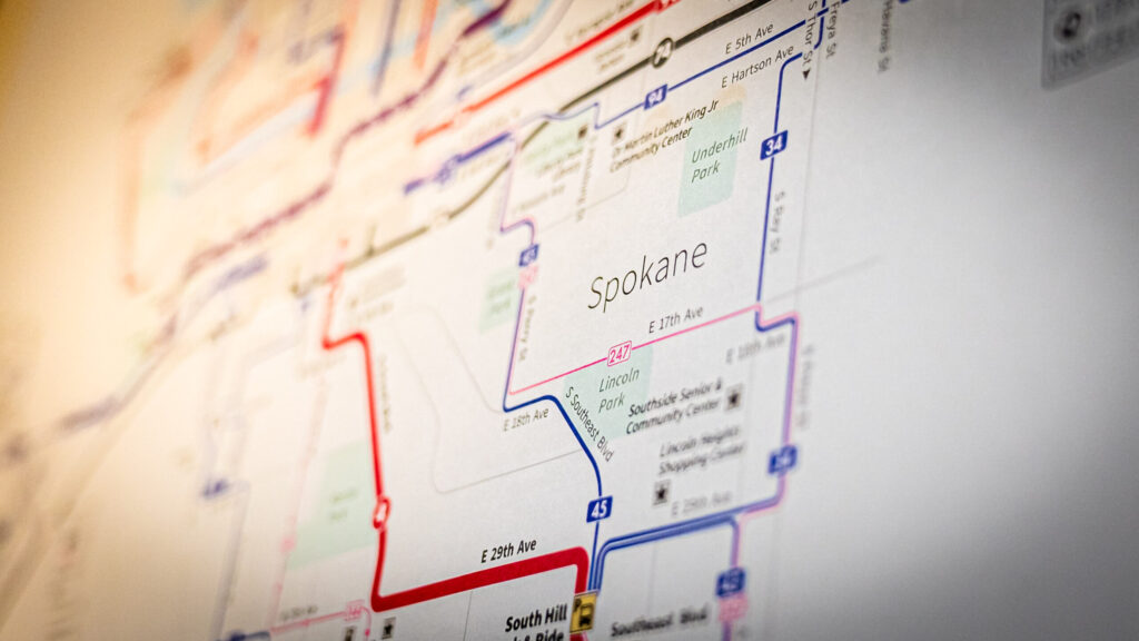 A transit map of spokane