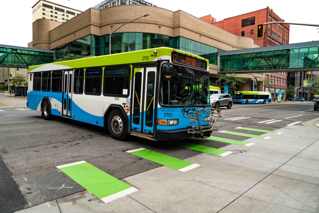 STA bus in downtown spokane
